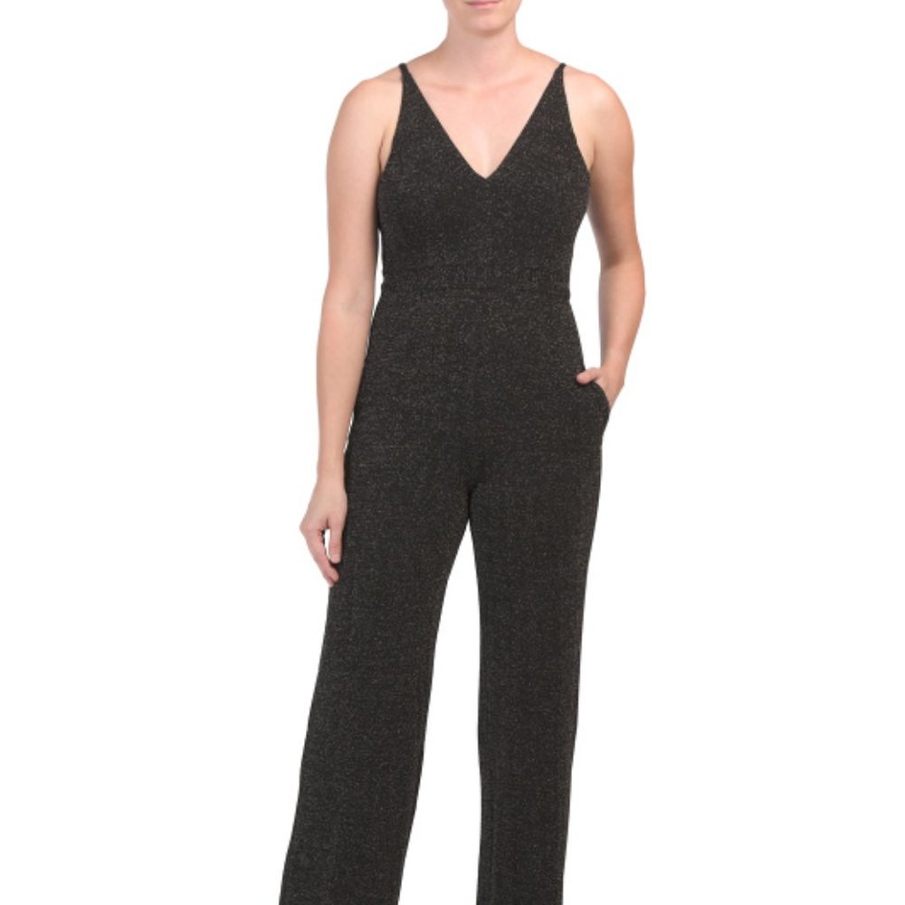 Metallic Stretch Jumpsuit DONNA MORGAN
